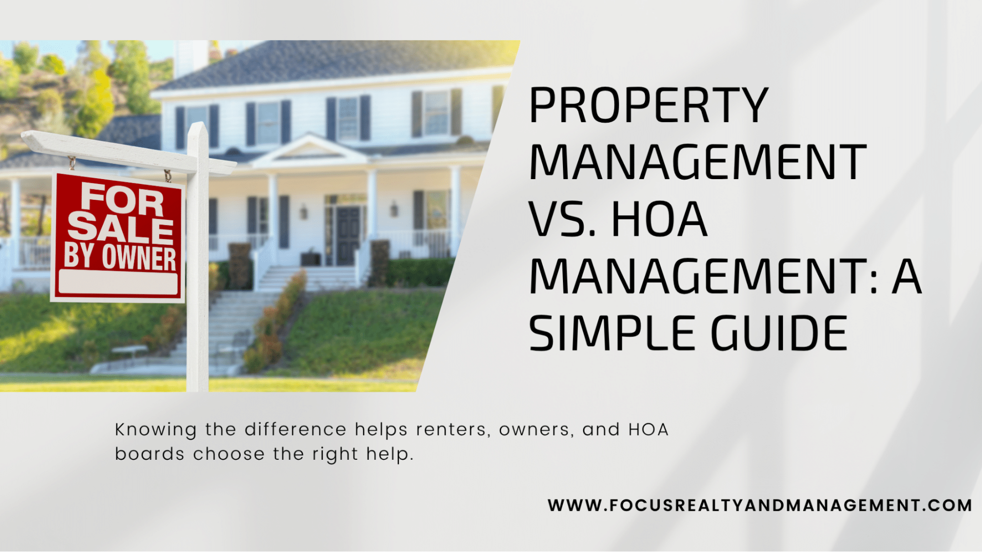Property Management Vs. HOA